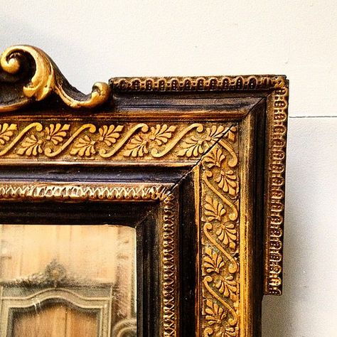 Beautiful old French Louis XVI style mirror circa 1900 / gilded highlights / Frenchfinds.co.uk #french #mirror #gilded #antique #louisxvi #frenchfinds | Flickr - Photo Sharing! French Style Bed, Mantle Mirror, French Louis Xvi Style, Cheval Mirror, Sideboard Table, French Mirror, Beautiful Mirrors, Louis Xvi Style, Antique Paint