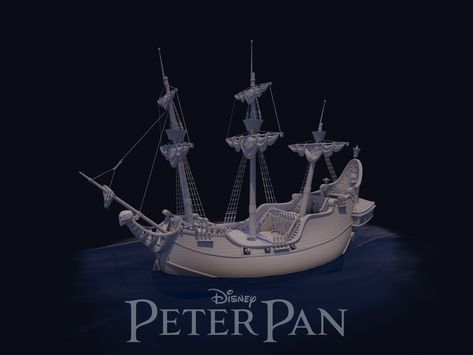 Peter Pan Ship, Jolly Roger Ship, Disney Tokyo, Jolly Roger, Class Projects, Pirate Ship, Original Movie, In 3d, Peter Pan