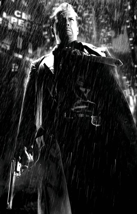 Bruce Willis As John Hartigan Sin City Movie, Frank Miller Sin City, Sin City 2, Clive Owen, Frank Miller, Robert Rodriguez, Bruce Willis, Neo Noir, Quentin Tarantino