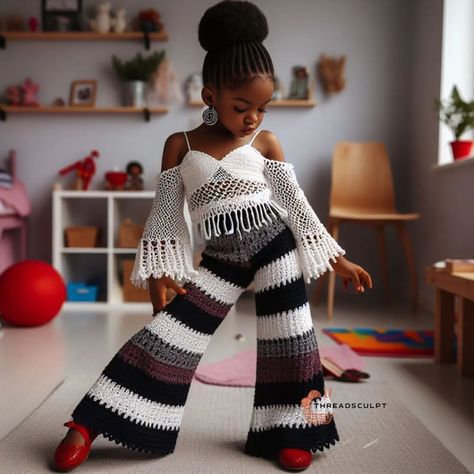 CROCHET PATTERNS AND INSPIRATION | Question: Again, what is happiness? Me: A little girl wearing stunning crochet designs!♥️❤️ #crochetdress #crochetcuteness… | Instagram Cute Crochet Outfits, Joining Yarn Crochet, Crocheted Outfits, Crochet Shorts Pattern, Crochet Artist, What Is Happiness, Crochet Outfits, Hand Knitting Diy, Crochet Socks Pattern