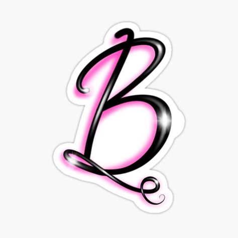 airbrushed letter b • Millions of unique designs by independent artists. Find your thing. B In Different Fonts, Letter B Font Style, Letter B Different Fonts, Letter B In Different Fonts, Letter B In Graffiti, Fancy Handwriting, Loving You Letters, Tattoo Fonts Alphabet, Sketches Pencil