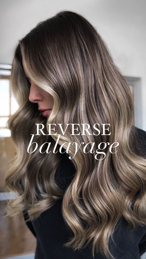 Bring on all the Reverse Balayages this season 🙌🏼 This is one of my favorite services to perform. Placement is key 🔑 Knowing where to add… | Instagram Darken Balayage, 6n With Highlights, Level 3 Balayage, Reverse Balayage With Lowlights, Reverse Balyage Long Hair Brunettes, Reserve Balayage, Hair Color Correction Before And After, Blonde To Brown Balayage Reverse, Reverse Balayage Placement