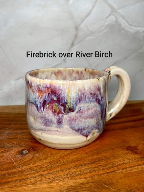 Firebrick River birch Amaco Firebrick Combinations, Cordovan Glaze Combinations, Amaco River Birch Glaze Combinations, Amaco River Birch, River Birch Glaze, High Fire Glaze Combinations, Birch Glaze Combinations, Amaco Glaze Combos, River Birch Glaze Combinations