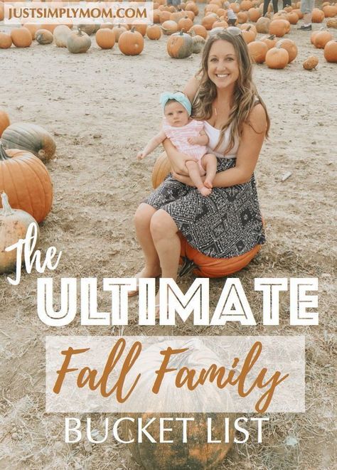 The Ultimate Fall Family Bucket List – Activities you can do with the whole family- play in the leaves, go pumpkin picking, make apple sauce, decorate for autumn.  So many options to choose from! Fall Activities With Toddlers, Fall Bucket List With Kids, Fall Activities With Newborn, Fall With A Newborn, Fall Activities With Baby, Toddler Fall Bucket List, Family Fall Bucket List, Baby Fall Activities, Outdoor Fall Activities For Toddlers