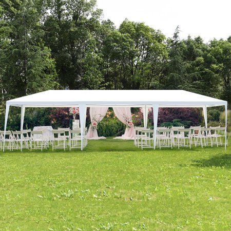 Costway 10'x30' Party Wedding Outdoor Patio Tent Canopy Heavy duty Gazebo Pavilion Event - Walmart.com Patio Tents, Pergola Diy, Tent Set Up, Gazebo Canopy, Event Tent, Wedding Tent, Anniversary Ideas, Outdoor Tent, Party Tent