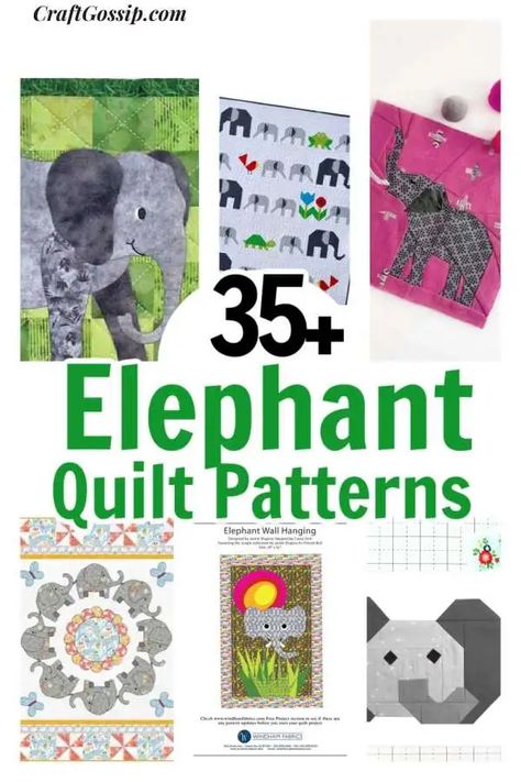 Elephant Paper Piecing, Elephant Pumpkin, Elephant Quilt Block, Giraffe Baby Quilt, Elephant Quilts Pattern, Whimsical Elephant, Crocheted Pumpkins, Elephant Quilt, Art Literature