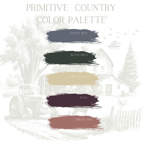 Primitive Country Palette Pick up in store or online from our vendors: @vintageveneersdecor @vintagecharmhomestead @dumpsterdiva1923 @foxtrot_home @fleabodyshop - - - #autenticopaint #painted #autenticochalkpaint #furnitureflip #furnituredesign #paintingfurniture #vintageveneersdecor #paint #chalkpaint #diyfurnitureflip #primitive #country Primitive Color Palette, Primitive Paint Colors For Walls, Paint Colors For Furniture, Primitive Paint Colors, Country Paint Colors, Primitive Colors, Vendors List, Skin Care Pictures, Diy Furniture Flip