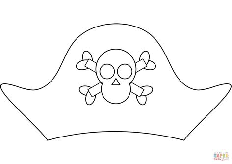 Template Pirate Hat Printable Coloring Pages Hats Pirates Clip Pixabay Templates Clipart Cliparts Crafts Clker Paper Sketchite Drawing Styles Sketch Sketch Coloring Page Pirate Hat Template, Pirate Hat Crafts, Pirate Hats For Kids, Treasure Island Map, Hat Coloring Page, Pirate Preschool, Hat Printable, Pirate Activities, Pirate Crafts