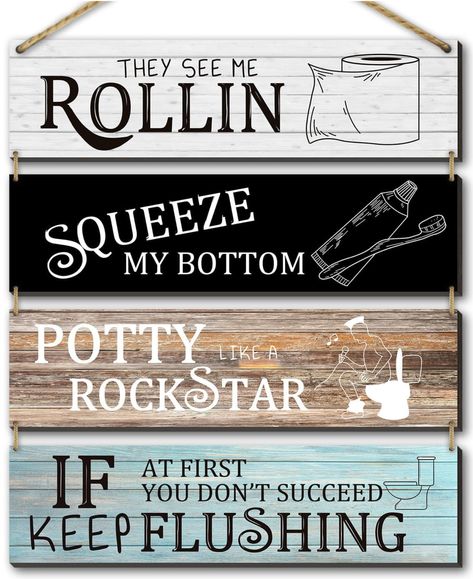 Bathroom Decor Pictures, Bathroom Quotes Funny, Toilet Decor, Bathroom Decor Themes, Bathroom Quotes, Bathroom Posters, Bathroom Rules, Funny Bathroom Decor, Cool Wall Decor