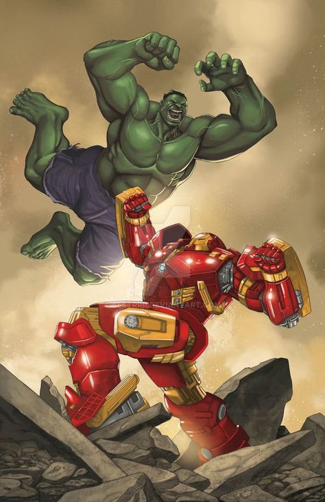 #Hulk #Fan #Art. (Hulkbuster vs Hulk) By: BESTrrr. ÅWESOMENESS!!!™ ÅÅÅ+ Hulk Vs Hulkbuster, Video Iron Man, Iron Man All Armors, Hulk Fan Art, Hulk 1, Pocket Protector, Avengers Outfits, Avengers Characters, Book Video