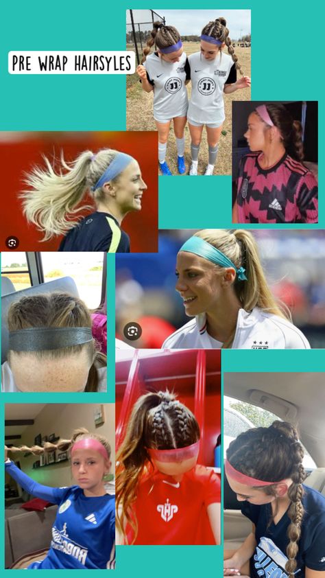 Hairstyles With Pre Wrap, Pre Wrap Hairstyles, Soccer Hairstyles, Pre Wrap, Soccer Girl, Soccer, Hairstyles, Hair Styles, Hair