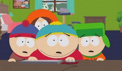 South Park Main Four, Eric And Kenny, Kenny South Park, South Park Memes, North Garden, South Park Anime, Kyle Broflovski, Eric Cartman, South Park Funny