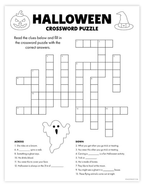 Free Printable Halloween Crossword Puzzle Free Printable Halloween Crossword Puzzles, Halloween Crossword Puzzles For Kids, Halloween Crossword Free Printable, Halloween Puzzles Printables, Halloween Activity Sheets Free Printable, Halloween Word Games, Halloween Connect The Dots, Fall Crossword, Free Printable Halloween Games