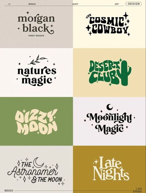 Aesthetic Brands Logo, Moon Planner, Posters Conception Graphique, Visuell Identitet, Typographie Inspiration, Reka Bentuk Grafik, Graphic Shapes Design, Keyword Elements Canva, Desain Buklet