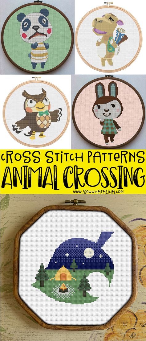 Animal Crossing is totally the cool thing right now. Kids and adults alike are spending tons of time with this game. Head over for a huge list of awesome animal crossing cross stitch patterns! Animal Crossing Cross Stitch Pattern Free, Cross Stitch Patterns Pokemon, Acnh Embroidery, Animal Crossing Crochet Patterns Free, Counted Cross Stitch Patterns Free Printable, How To Cross Stitch, Cross Stitch Designs Modern, Cross Stitch Patterns Free Printable Charts, Animal Crossing Cross Stitch