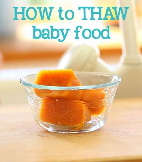 How to thaw frozen baby food. Three simple, safe and easy way to defrost your baby food. Video tutorial. Frozen Baby Food, Freezing Baby Food, Food Basics, Making Baby Food, Baby Bullet, Diy Baby Food, Baby & Toddler Food, Healthy Baby Food, Baby First Foods