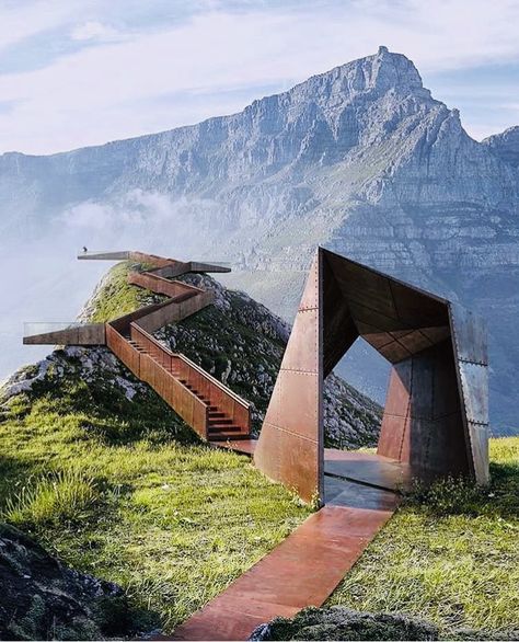 Denisa badoi Gateway To Heaven, Architecture Cool, Mountain Architecture, Landscape Architecture Drawing, Innovative Architecture, Renzo Piano, Architecture Magazines, Landscape Architecture Design, 3d Visualization