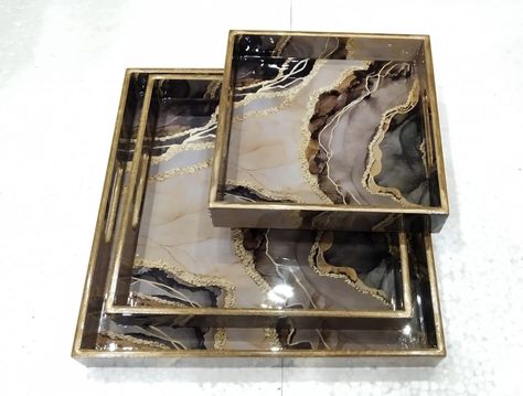 Kk handicrafts trays bowls boxes pan card holder tissue box bathroom set and many more Pan Card, Resin Tray, Diy Resin Art, Diy Resin, Bathroom Set, Wooden Tray, Aesthetic Themes, Business Logo Design, Tissue Box