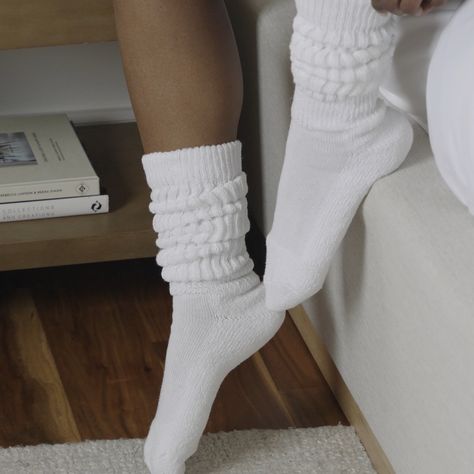 🤍 🤍🤍 #cozycomfort #slouchsocks #comfystyle Scrunchy Socks Outfit, Ruffle Socks Outfit, Slouch Socks Outfit, Winter Aesthetic Cozy, Growing Up British, Socks Outfit, Socks Aesthetic, 2024 Wishlist, Ruffled Socks