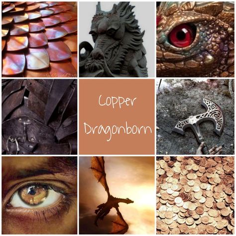 Copper Dragonborn, Fantasy Aesthetics, Roll Play, Moodboard Inspo, Copper Dragon, Inspo Art, Dnd Races, Fantasy Stuff, Writing Inspiration Prompts