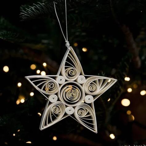 Quilled star paper decoration | Google Shopping Paper Quilling Star, Quiling Paper Ideas, Quilled Star, Quilling Star, Quilling Projects, Visual Impairment, Crafts Origami, Paper Decoration, Quilling Christmas