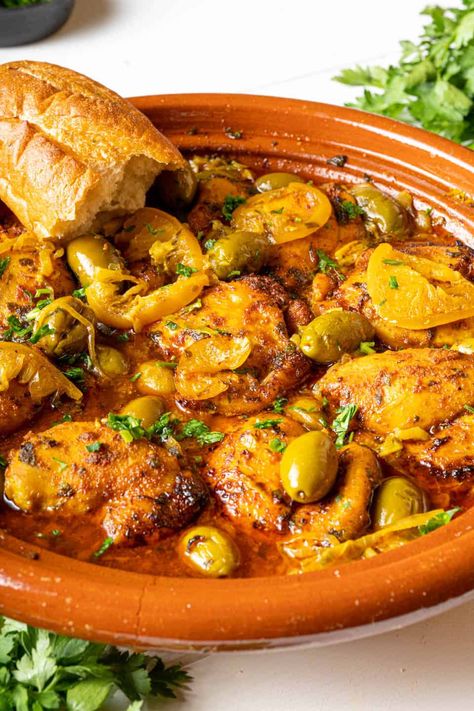 Moroccan Lemon Olive Chicken, Chicken Moroccan Recipes, Moroccan Tajine Chicken, Morrocan Food Chicken Couscous, Moroccan Grilled Chicken, Moroccan Chicken And Couscous Recipes, Moroccan Chicken Tagine Recipes, Tajine Recipes Morocco, Tagine Pot Recipes