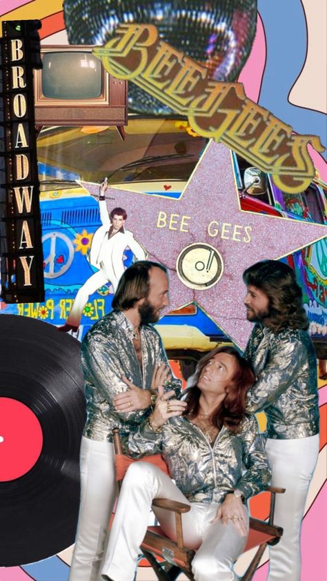 #music #vibes #vintage #wallpaper #beegees #70smusic Bee Gees Aesthetic, The Bee Gees, Music Vibes, 70s Music, Bee Gees, The Bee, Vintage Wallpaper, Digital Illustration, Bee