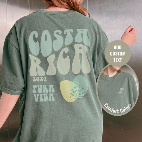 Costa Rica Shirt, Comfort Colors tshirt, Cute Matching Family Vacation shirts, Pura Vida tee for Bride and Groom, Beach Party shirts by CuteTrendyHoodies on Etsy Matching Family Vacation Shirts, Costa Rica Shirt, Beach Vacation Custom Print T-shirt, Vacation Tropical Printed T-shirt, Tropical Vacation T-shirt For Surfing, Beach Vacation Tropical Print T-shirt, Beach Tanks Tops, Cute Matching, Family Vacation Shirts