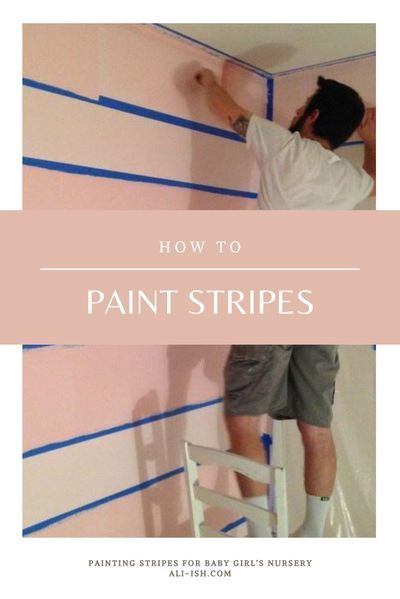 Pink And Purple Striped Walls, Pink And Gold Striped Wall, Girl Accent Wall Bedroom, Striped Bedroom Walls, Painted Stripes On Wall, Blue Striped Walls, Pink Accent Wall, Pink Striped Walls, Striped Accent Walls