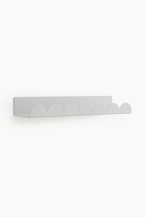 Scalloped Floating Shelves, Metal Wall Shelf, Kids Shelves, Metal Wall Shelves, Beauty Gift Card, Shelf Lighting, Bathroom Outdoor, Room Fragrances, Linen Storage