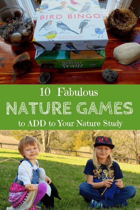 These nature games make a fantastic supplement to your nature study or a wonderful alternative for the times when Mother Nature doesn't cooperate with your plans for getting outside. Homeschool Outdoor Learning, Nature Based Learning Activities, Forest School Games Fun Activities, Forest School Nature Activities, Nature Curriculum, Forest Therapy, Nature Games, Nature Lessons, Homeschool Nature