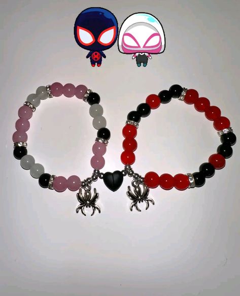 Braclet Spider Man And Hello Kitty Matching Bracelets, Spiderman And Hello Kitty Matching Bracelets, Spiderman And Gwen Bracelet, Matching Spider Man Bracelets, Spider Man And Hello Kitty Bracelet, Spiderman Matching Bracelets, Hello Kitty And Spiderman Bracelet, Gwen Bracelet, Halloween Bracelet Diy