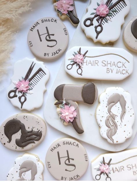 Salon Cookies, Bird Cookies, Royal Iced Cookies, Best Apple Pie, Cookies Theme, Salon Gifts, Iced Sugar Cookies, Cookie Business, Sugar Cookie Designs