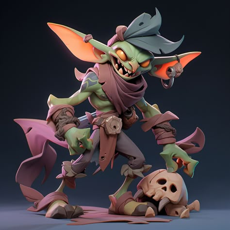 ArtStation - AI-20230417_05 Goblin Goblin Fantasy Art, Goblin Character Art, Goblin Concept Art, Goblin Character Design, Goblin Illustration, Goblin Male, Batman Art Drawing, Chibi Marvel, 3d Karakter