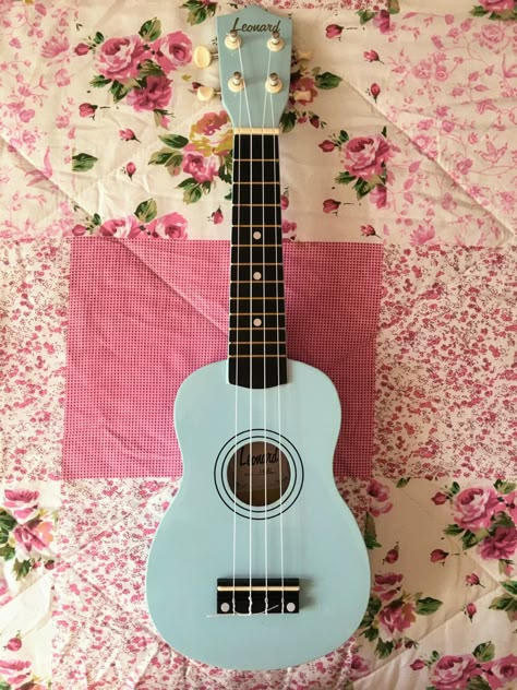 Blue Ukulele, Ukulele Aesthetic, Music Is My Escape, Cd Cases, Willy Wonka, Ukelele, Self Improvement Tips, Ukulele, Musical Instruments