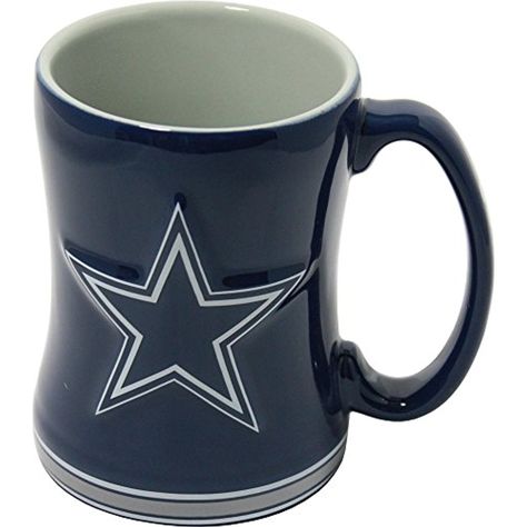 NFL Dallas Cowboys Boxed Relief Sculpted Mug *** Read more at the image link. (This is an affiliate link) #GlasswareDrinkware Dallas Cowboys Blanket, Dallas Cowboys Pictures, Cowboy Coffee, Dallas Cowboys Fans, Nfl Dallas Cowboys, Sherpa Throw Blankets, Cups And Mugs, Strobing, Dallas Cowboys