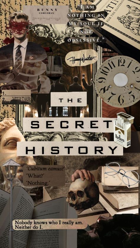 The Secret History Collage, The Secret History Background, History Wallpaper Aesthetic, Secret History Wallpaper, The Secret History Wallpaper, History Aesthetic Wallpaper, The Secret History Aesthetic, History Wallpaper, Dark Academia Books