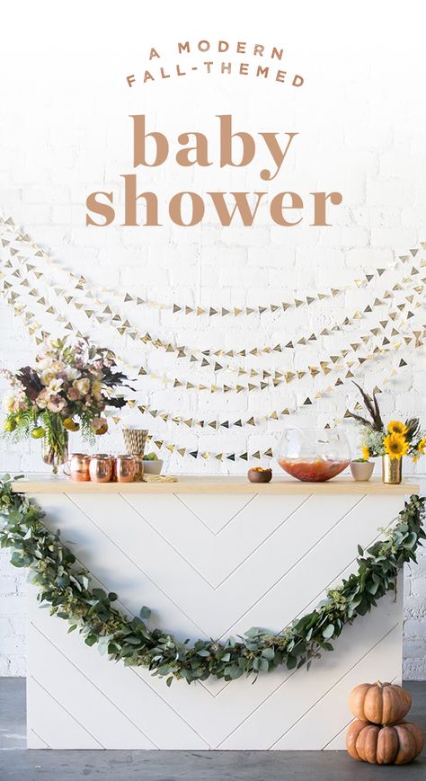 Baby Shower November, Baby Shower Themes Neutral Fall, Fall Flowers Baby Shower Ideas, Baby Shower Themes Fall Autumn, Fall In Love With Baby Shower Theme, Autumn Baby Shower Ideas, Fall Themed Baby Shower Ideas, November Baby Shower Ideas, Fall/halloween Baby Shower Ideas