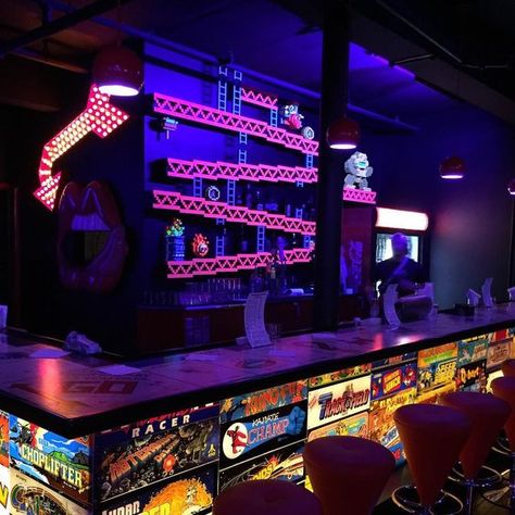 Bar Facade, Bar Geek, Arcade Bar, Arcade Room, Internet Cafe, Bar Games, Retro Arcade, Laser Tag, Good Year