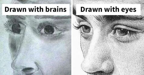 Learn To Draw Realistic, Portrait Techniques Drawing, How To Start A Drawing, Things Every Artist Needs, How To Sketch Realistic, Start Drawing Again, Teaching Portrait Drawing, Learning To Draw Faces, Right Brain Drawing Exercises