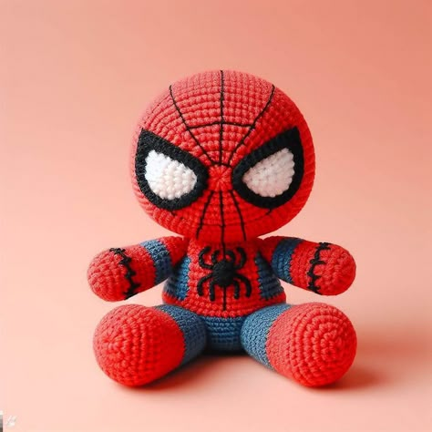 Spidey And His Amazing Friends Crochet, Spiderman Free Crochet Pattern, Spider Man Amigurumi Free Pattern, Crochet Spiderman Amigurumi Free Pattern, Spiderman Amigurumi Pattern Free, Crochet Spiderman Free Pattern, Crocheted Spiderman, Spiderman Crochet Pattern Free, Spider Man Crochet Pattern