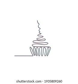 Pastry Logo, Cake Logo Design, Cake Logo, Continuous Line Drawing, Minimal Logo, Line Art Drawings, Drawing Tools, Flower Drawing, Line Drawing