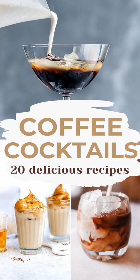 Alcholic Drink Coffee, Alcoholic Iced Coffee, Hot Coffee Alcohol Drinks, Winter Coffee Cocktails, Irish Iced Coffee, Coffee With Liquor Recipes, Coffee Alcoholic Drinks Recipes, Coffee Booze Drinks, Coffee Vodka Recipes