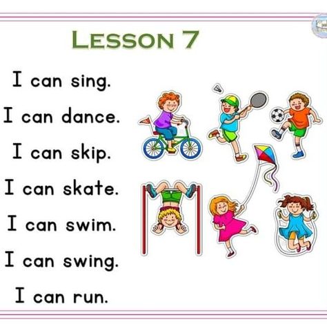 English Reading activity for kids , kindergarten , preschool . English learning activity . lesson English Learning Spoken For Kids, Learn English For Kids Teaching Ideas, Spoken English For Kids, Sentences Kindergarten, Preschool English, English Conversation For Kids, English Poems For Kids, English Conversation Learning, Teach English To Kids