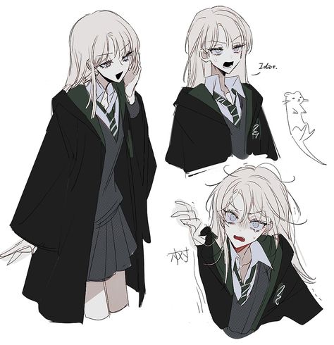 Harry Potter Oc, Oc Drawings, Harry Potter Anime, Character Poses, Harry Potter Fan Art, Harry Potter Art, 영감을 주는 캐릭터, Anime Poses, White Hair