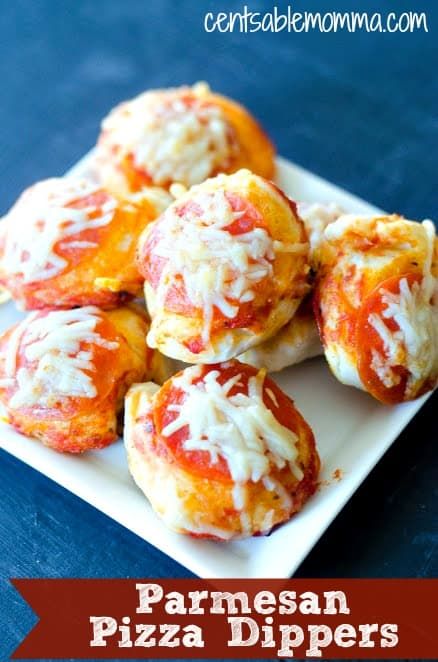 Enjoy these Parmesan Pizza Dippers as a snack or when you're watching sports with friends and family. They're made with canned biscuit dough, so they're super easy to make within minutes. via @centsablemomma Sports With Friends, Pizza Dippers, Party Food Easy Appetizers, Canned Biscuit, Parmesan Pizza, Canned Biscuits, Biscuit Dough, Party Appetizers Easy, Make Ahead Meals