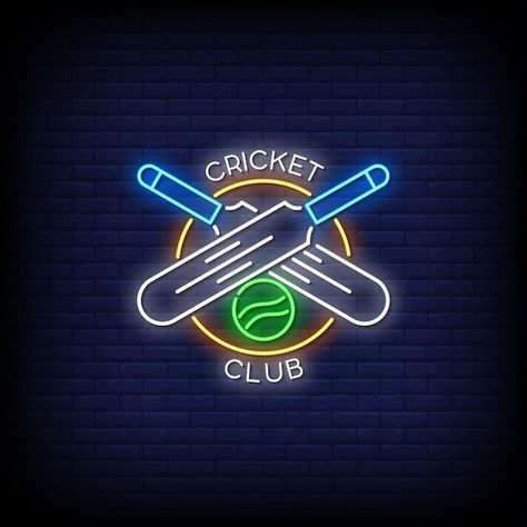 Cricket club logo neon signs style text ... | Premium Vector #Freepik #vector #vintage #vintage-sign #retro-text #retro-neon Cricket Club Logo, About Cricket, Sivakarthikeyan Wallpapers, Cricket Logo, Hand Art Kids, Editing Videos, Logo Neon, Outside Dogs, Dirty Jokes Funny