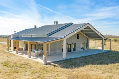 Houston Texas Barndominium | Built by GAP Custom Homes in Brazoria County Texas Barndominium, Barndominium Interior, Metal Building House Plans, Barn Homes Floor Plans, Barndominium Plans, Pole Barn House Plans, Barn Style House Plans, Barndominium Floor Plans, Casa Exterior