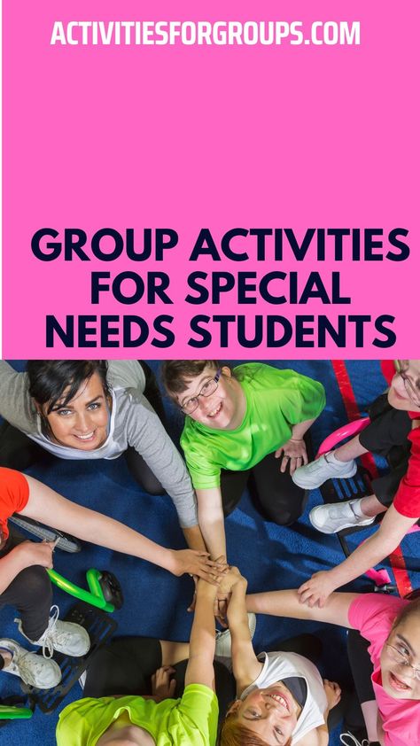 An autistic student is not like the others. Maybe he is blessed with special capabilities but in exchange, some of the normal human abilities are taken from him. It is really hard to take care of autistic students. But group activities might help you in this regard. That is why we have brought to you different facts and a huge list of group activities that may assist you in taking care of the special needs students. Special Education Group Activities, Special Needs Games Activities, Learning Disabilities Activities, Adaptive Games, Activities For Special Needs Children, Classroom Carnival, Social Skills Group Activities, After School Club Activities, Activities For Special Needs