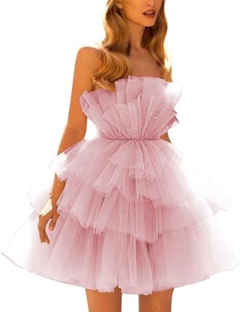 Homecoming Dresses Puffy, Puffy Prom Dress, Short Puffy Dresses, Dresses Puffy, Burlesque Party, Puffy Prom Dresses, Prom Dress Short, Strapless Homecoming Dresses, Homecoming Dresses For Teens